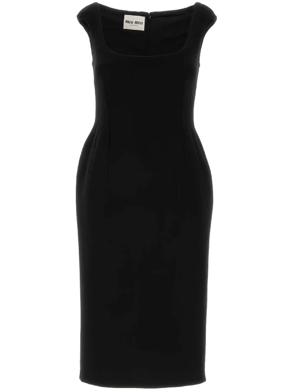 virgin wool midi dress Stylish Button-Up Midi Dress