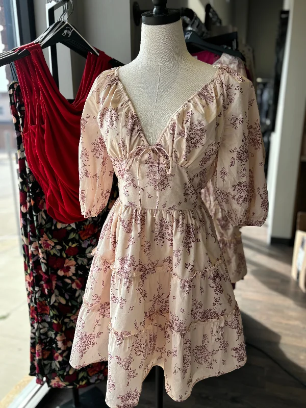 Aureum floral mini dress Fashionable Button-Front Mini Dress