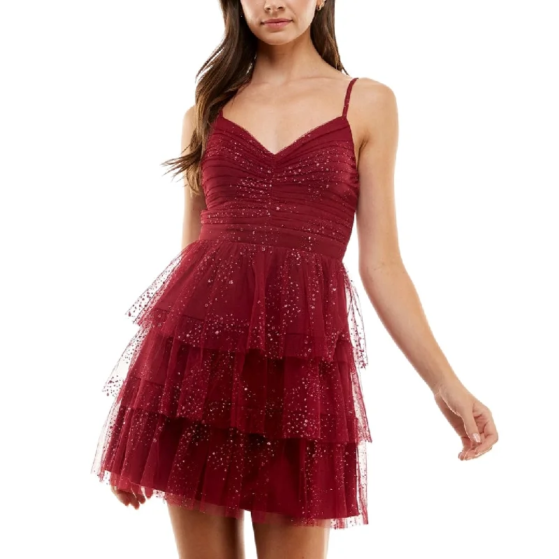 CITY STUDIO - Ruched Short Mini Dress Fashionable Denim Mini Dress