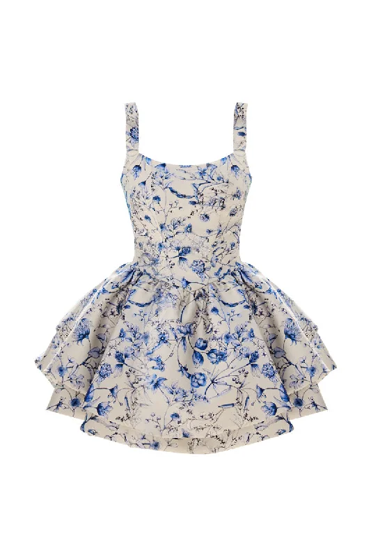 ESTE LAGOS MINI DRESS Classic Floral Mini Dress