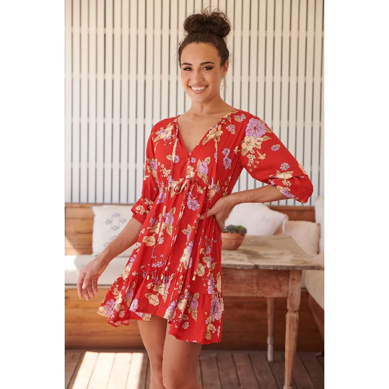JAASE Aiko Print Faith Mini Dress Elegant Lace Mini Dress