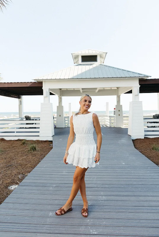 Jess Mini Dress - White Stylish Summer Mini Dress