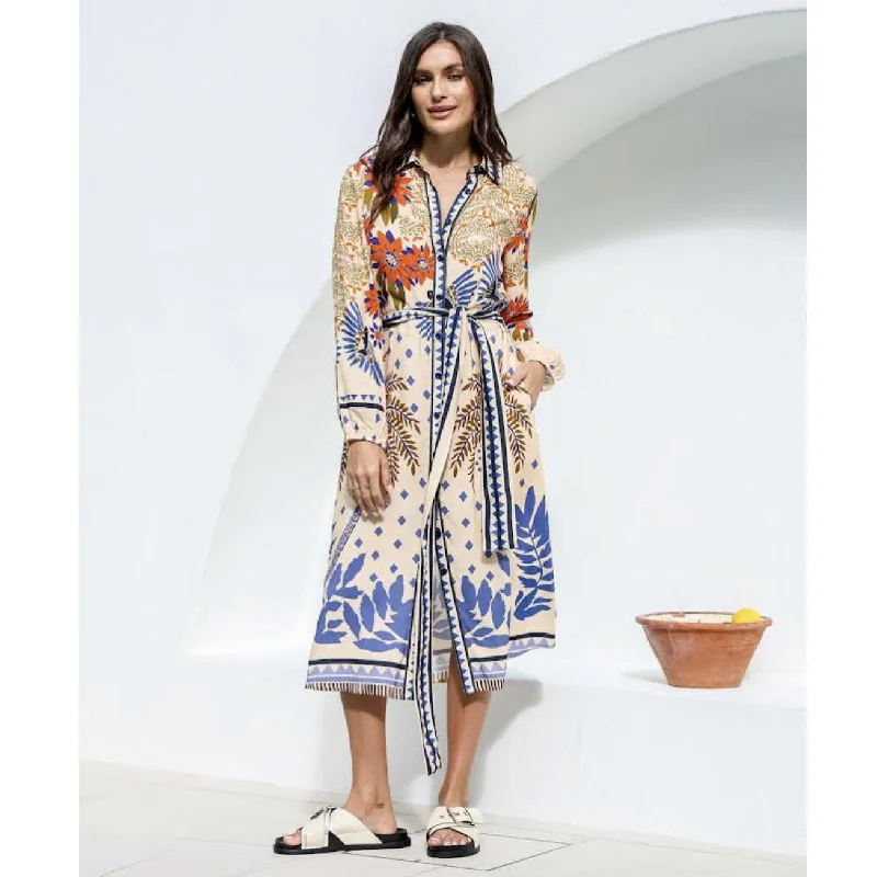Joop & Gypsy Tropical Sagrada Midi Dress Trendy A-Line Midi Dress