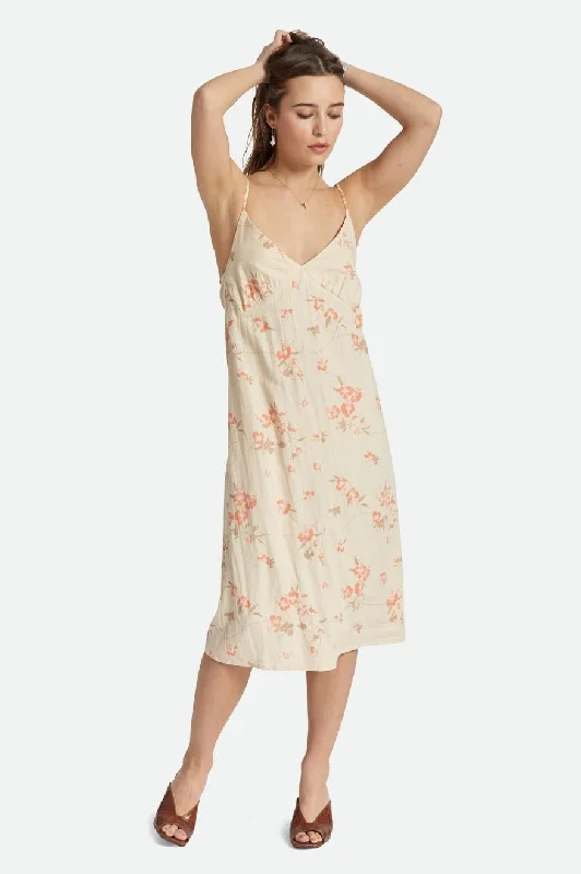 Lanai Linen Midi Dress - Whitecap Stylish Long Sleeve Floral Midi Dress