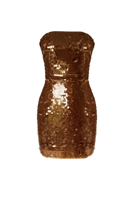 LOREN GLAM SEQUINED MINI DRESS Cozy Knitted Mini Dress