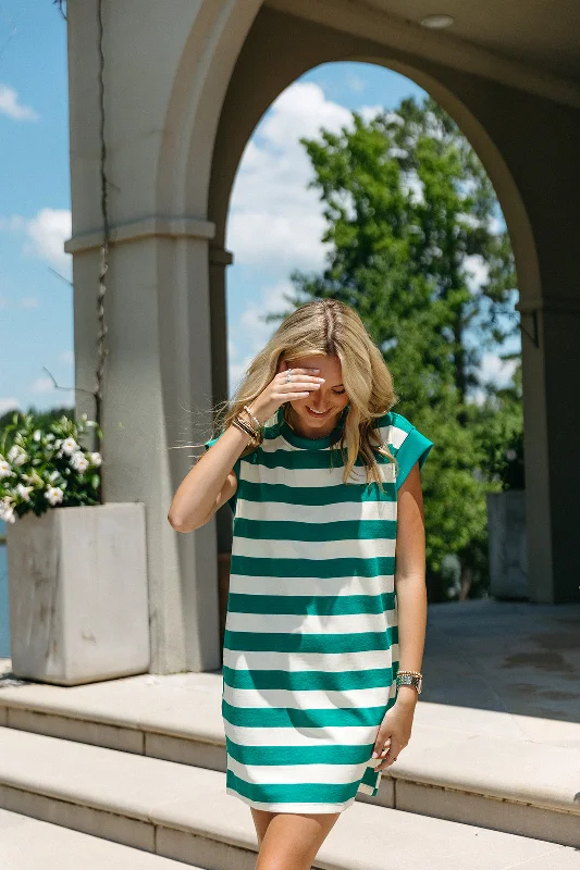 Made My Day Mini Dress - Green Fashionable Polka Dot Mini Dress
