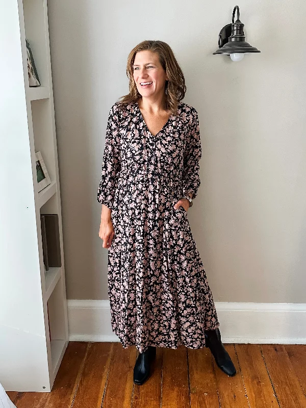 Midi Dress with Tie Waist Cozy T-shirt Midi Dress
