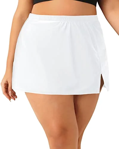 Plus Size Swim Skirt for Women Tummy Control High Waisted Swimsuit Bottoms Sexy Cutout Swimsuit