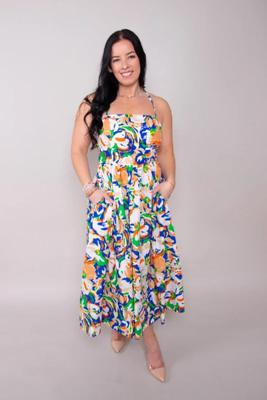 Poplin Midi Dress (Large) - FINAL SALE Trendy Shift Midi Dress