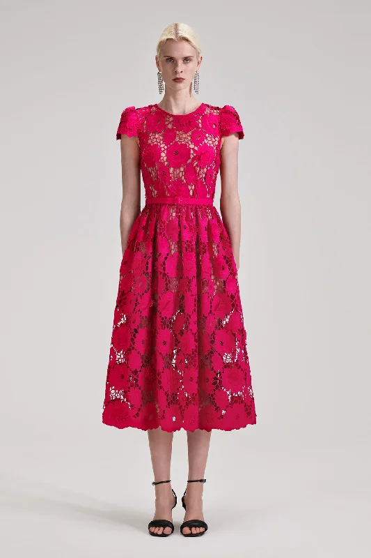 Poppy Midi Dress Trendy Smocked Detail Midi Dress