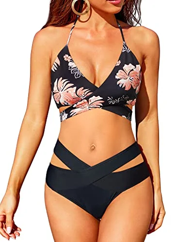 Push Up High Waisted Two Piece Swimsuit Sets for Women Bikini Stylish Beachwear Set