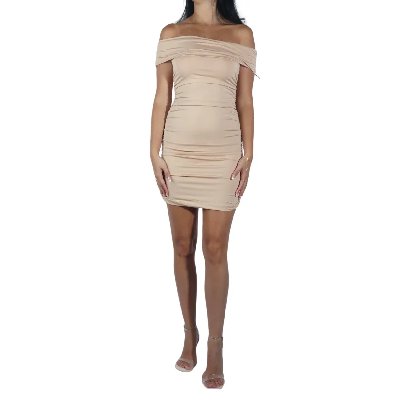Rushed Mini Dress Fashionable Button-Front Mini Dress