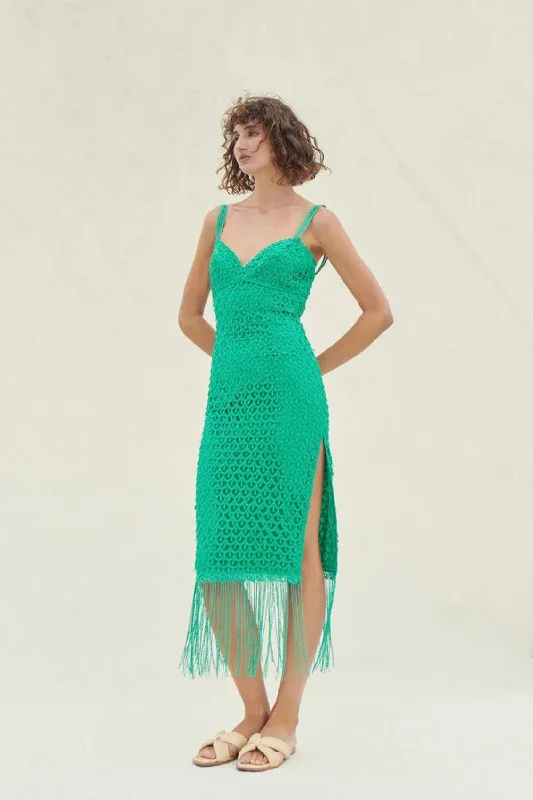 Saylor - Aleksandra Midi Dress Fashionable Wide Leg Midi Dress