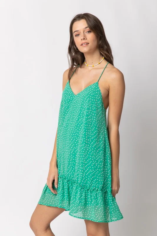 @* Sweet And Sassy Mint Dot Mini Dress Elegant Off-Shoulder Dress Mini