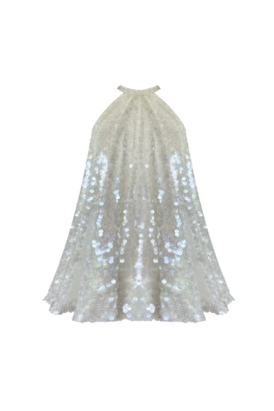 SYLVIA GLAM SEQUINED MINI DRESS Casual High-Waist Mini Dress