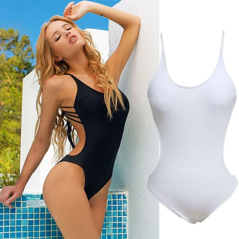 Sexy Summer White Black Swimsuits Chic Beach Cover-Up