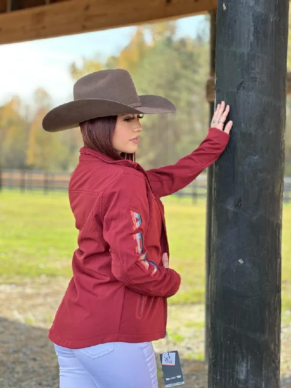 ARIAT JACKET NEW TEAM SOFTSHELL ROUGE RED / CELESTIAL SERAPE V-Neck Jacket Boat Neck Jacket Square Neck Jacket