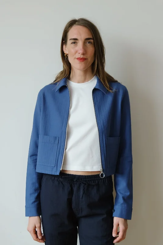 boxy overjacket - french blue Wool Fabric Cashmere Fabric Tweed Fabric