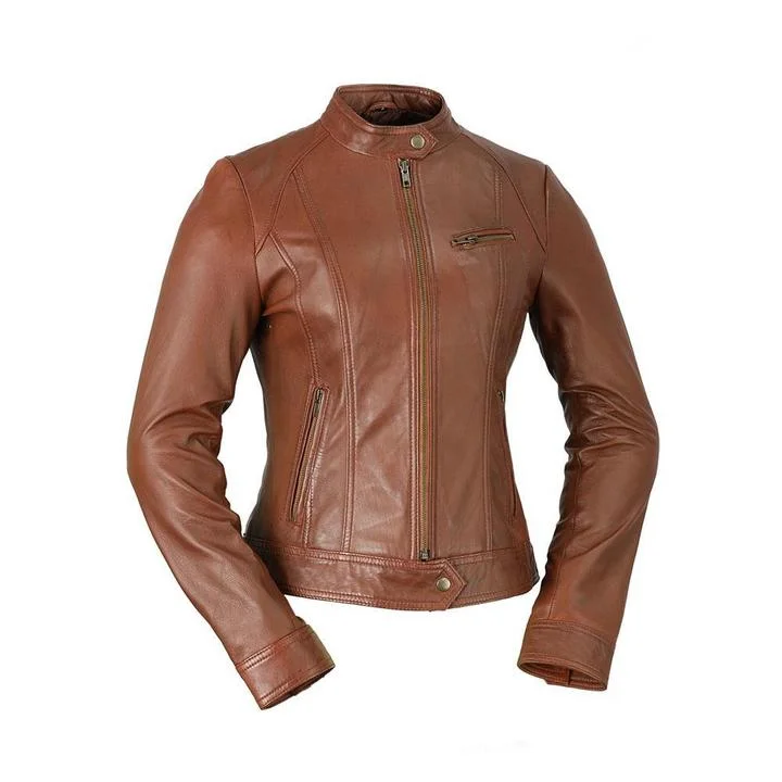 FAVORITE - WOMEN'S LEATHER JACKET Belted Jacket Elasticated Jacket Padded Jacket