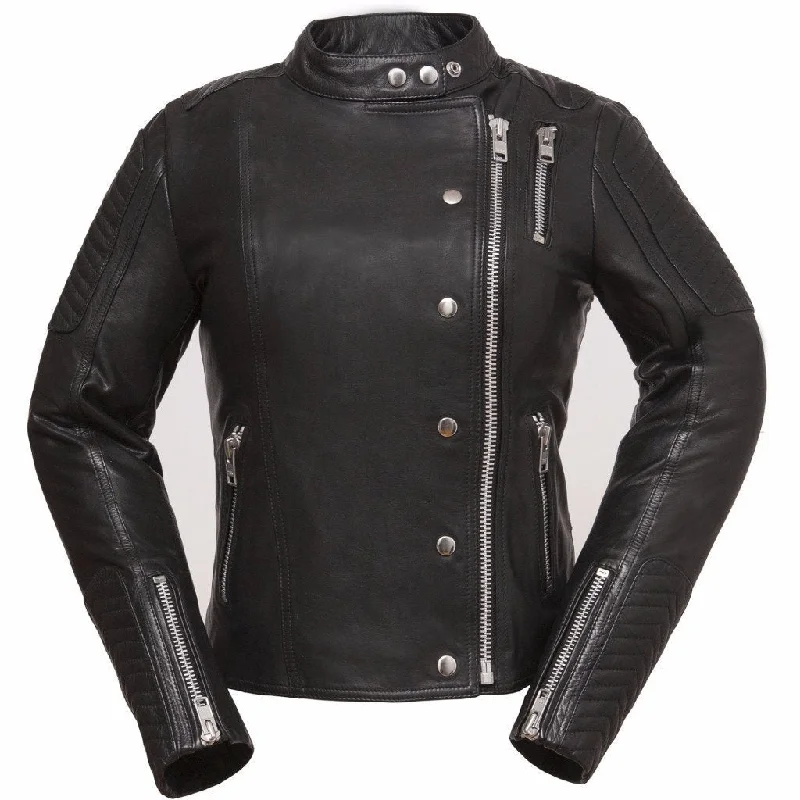 Women's Black The Warrior Princess Leather Jacket Mesh Jacket Canvas Jacket Denim Jacket