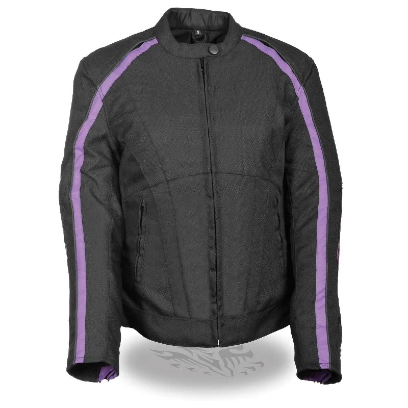 Women's Textile Jacket w/ Stud & Wings Detailing Nylon Fabric Polyester Fabric Spandex Fabric