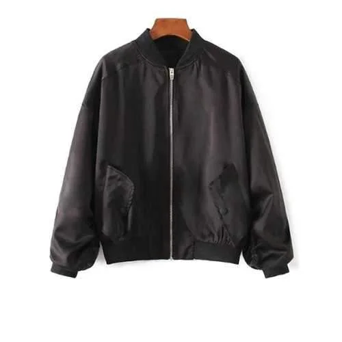 Honeybee Stars Bomber Jacket - Black L Faux Fur Jacket Real Fur Jacket Shearling Jacket