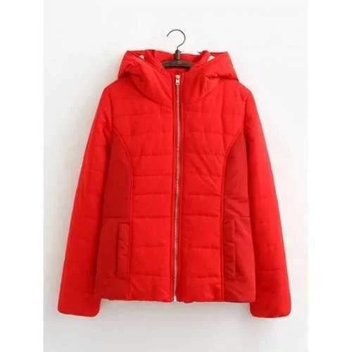 Padded Jacket - Red S Embroidered Jacket Appliqued Jacket Beaded Jacket