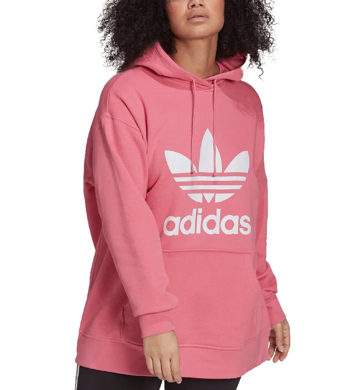 adidas Originals Plus Size Trefoil Hooded Sweatshirt Hoodie with Drop Shoulder Relaxed Streetwear adidas Originals Plus Size Trefoil Hooded Sweatshirt Hoodie with Drop Shoulder Relaxed Streetwear