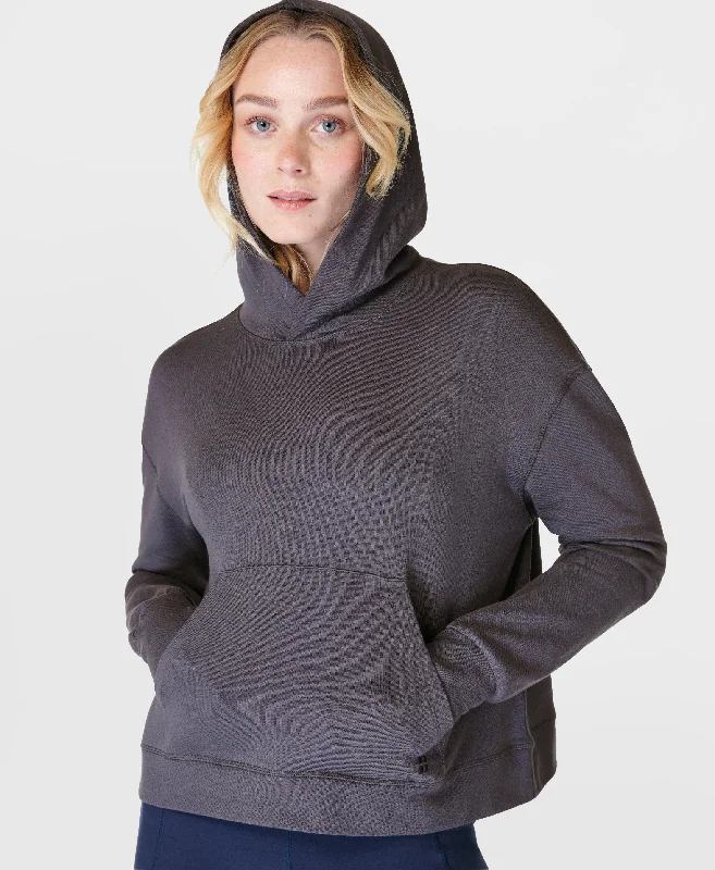 After Class Hoody Sb9586 Urban-Grey Hoodie with High-Low Hem Asymmetrical Trendy