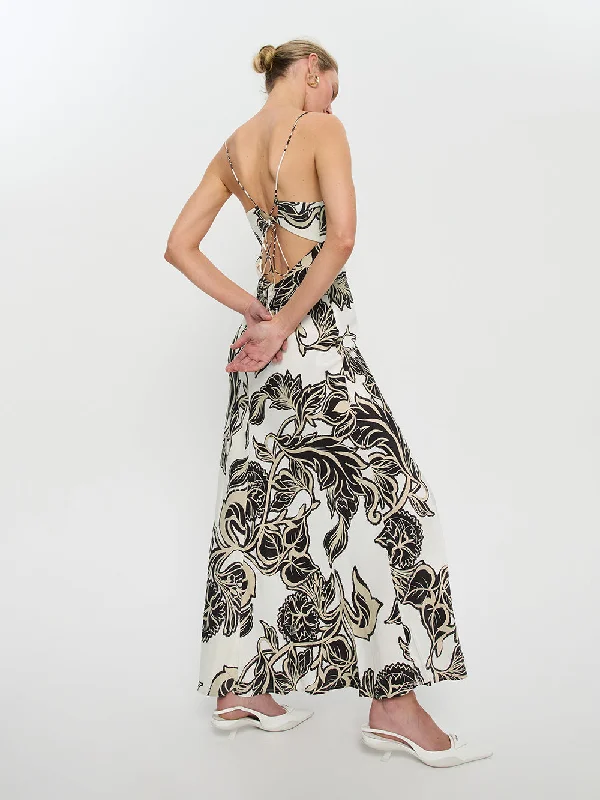 Alma Bias Maxi Dress Trendy Maxi Dress with Lace