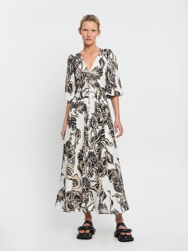 Alma Maxi Dress Trendy Ruffled Maxi Dress