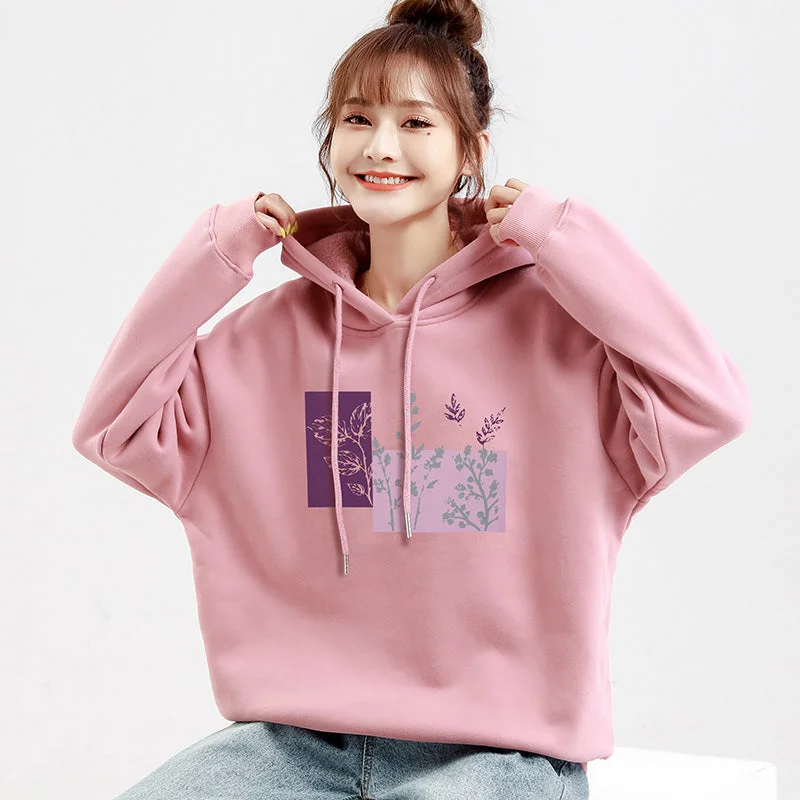 Autumn & winter long-sleeved all-match fleece hoodies for women Hooded Sweatshirt Casual Wear Street Style Autumn & winter long-sleeved all-match fleece hoodies for women Hooded Sweatshirt Casual Wear Street Style