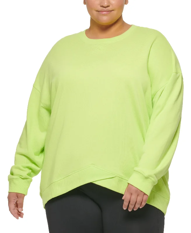 Calvin Klein Performance Plus Size Dropped-Shoulder Sweatshirt Hoodie Jacket Zipper Layering Calvin Klein Performance Plus Size Dropped-Shoulder Sweatshirt Hoodie Jacket Zipper Layering