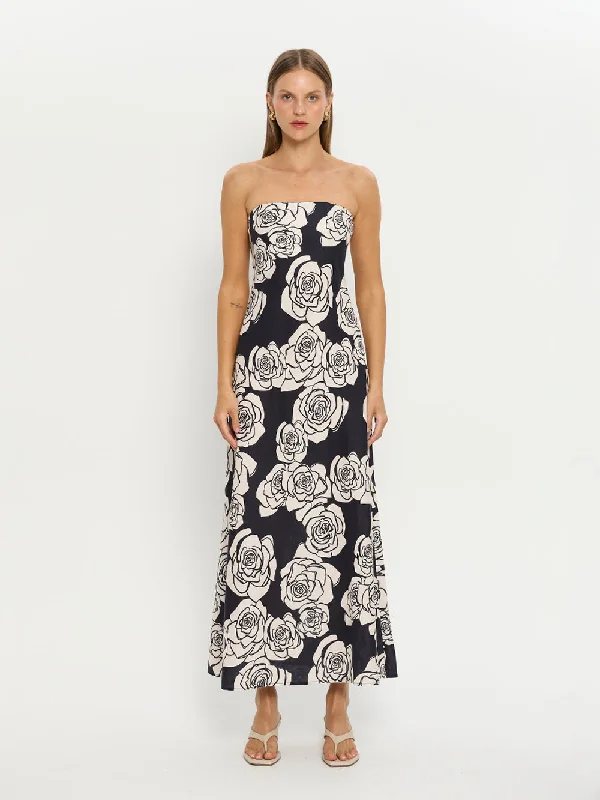 Carmen Strapless Maxi Dress Stylish Boho Chic Maxi Dress