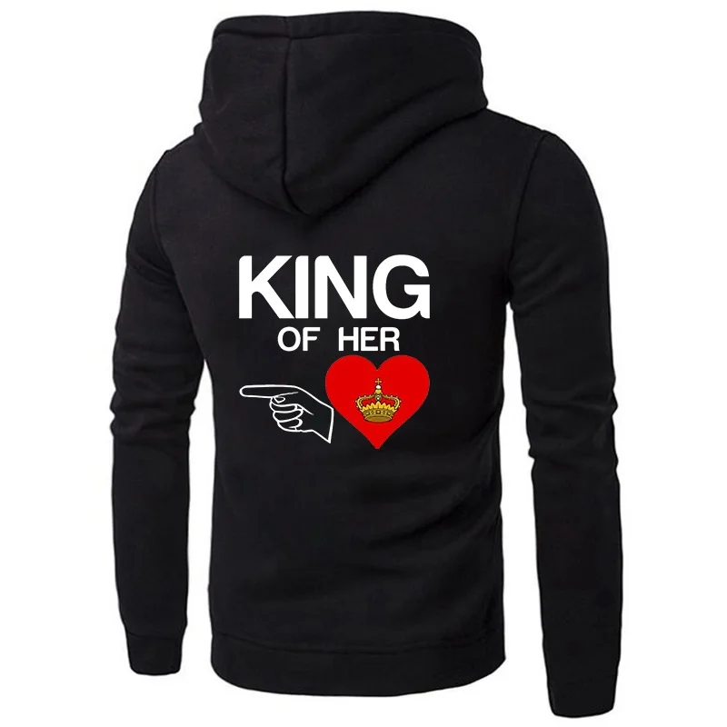 Fashion Casual Long Sleeve Round Neck Letter Love Print Couple Hoodie Hoodie with Slit Hem Functional Movement Fashion Casual Long Sleeve Round Neck Letter Love Print Couple Hoodie Hoodie with Slit Hem Functional Movement