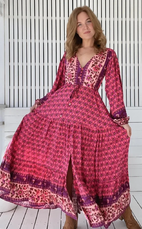 Jaase Teresa Maxi Dress Stylish Maxi Dress with Frills
