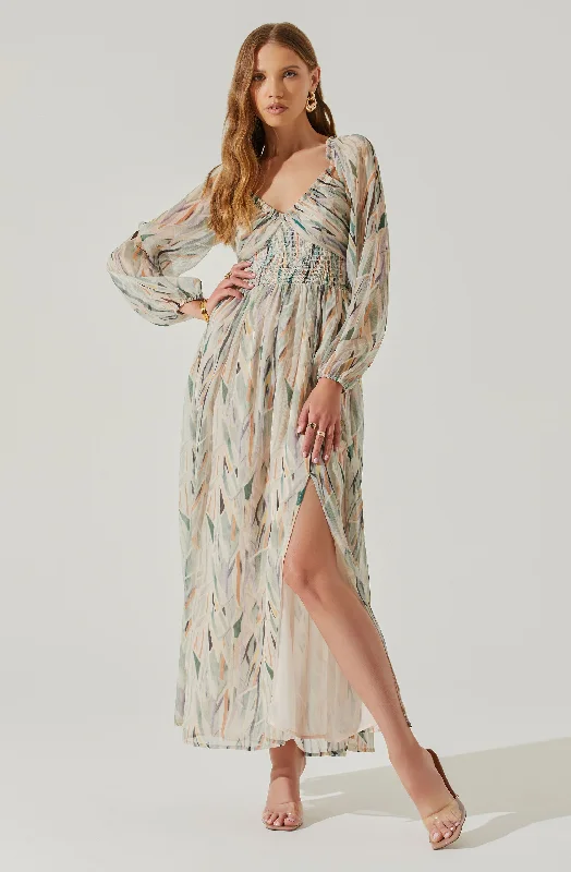 Jessamy Tie Neck Open Back Long Sleeve Maxi Dress Chic Sleeveless Maxi Dress