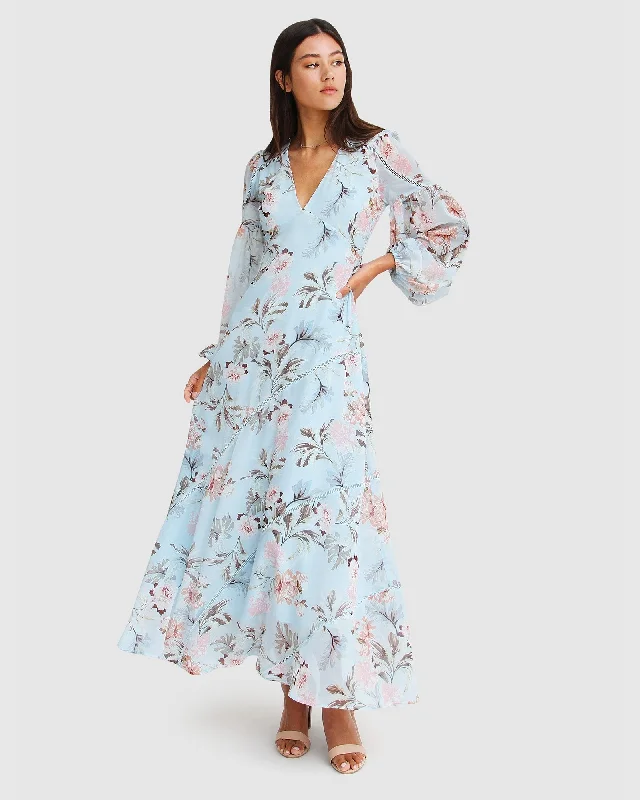 In Your Dreams Maxi Dress - Light Blue Classic Strapless Maxi Dress