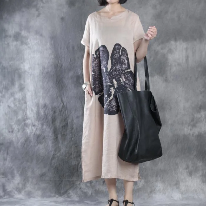 Nude linen caftans plus size maxi dresses oversize linen dresses Trendy Button Front Maxi Dress Nude linen caftans plus size maxi dresses oversize linen dresses Trendy Button Front Maxi Dress