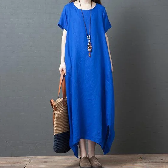 Organic asymmetric hem cotton clothes Catwalk blue Maxi Dress summer Trendy Ruffled Maxi Dress Organic asymmetric hem cotton clothes Catwalk blue Maxi Dress summer Trendy Ruffled Maxi Dress