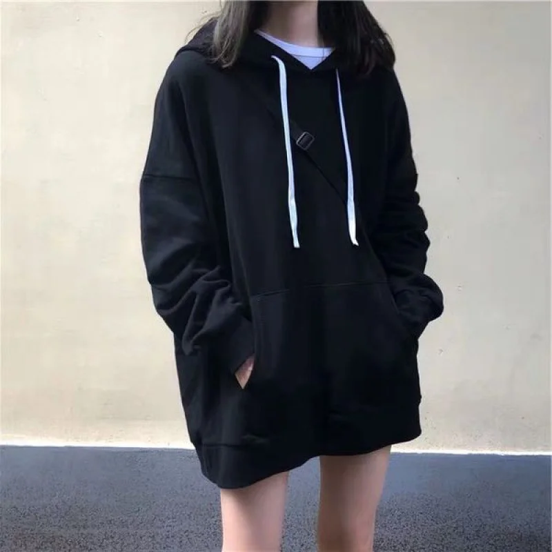 Plus Size Women Casual Basic Solid Color Student Long Sleeve Loose Hoodie Hoodie with Hem Lace Feminine Delicate Plus Size Women Casual Basic Solid Color Student Long Sleeve Loose Hoodie Hoodie with Hem Lace Feminine Delicate