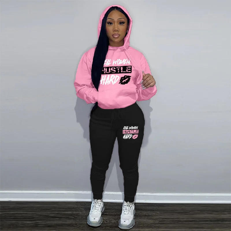 Plus Velvet Hoodie Casual Printed Sports Suit Hoodie with Drawstring Waist Adjustable Fitted Plus Velvet Hoodie Casual Printed Sports Suit Hoodie with Drawstring Waist Adjustable Fitted