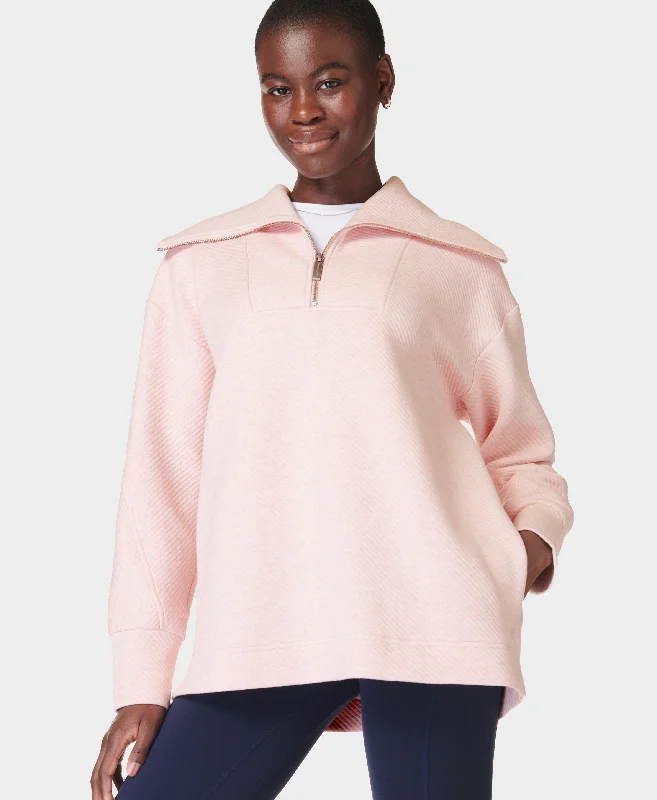 Radiant Half Zip Sweatshirt Sb9938 Neutral-Pink Hoodie with Earth Tones Natural Calm Radiant Half Zip Sweatshirt Sb9938 Neutral-Pink Hoodie with Earth Tones Natural Calm