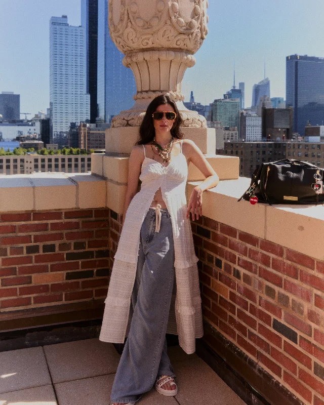 Superstition Tiered Maxi Dress - White Chic Boho Print Maxi Dress