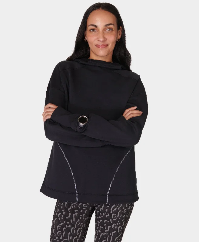 Tempo Train Hoodie Sb9917 Black Hoodie with Thumb Holes Functional Cozy