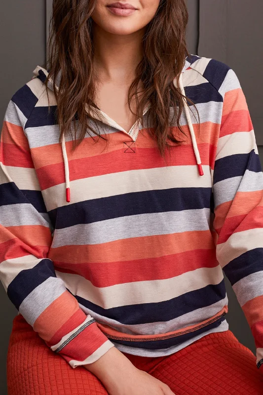 Tribal Striped Hoodie w/ Raglan Sleeve 1934O-3241-0366 Grenadine Hoodie with Patch Decorative Personalized Tribal Striped Hoodie w/ Raglan Sleeve 1934O-3241-0366 Grenadine Hoodie with Patch Decorative Personalized