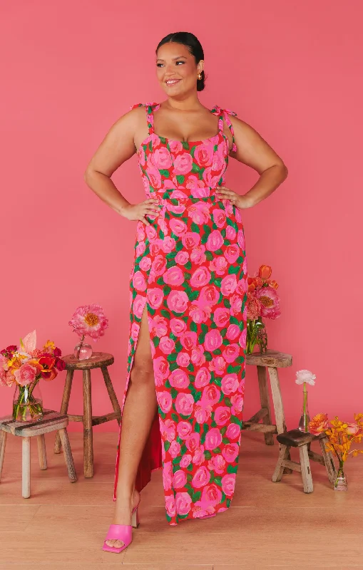 Willow Maxi Dress ~ Rosie Blooms Fashionable Button-Down Maxi Dress