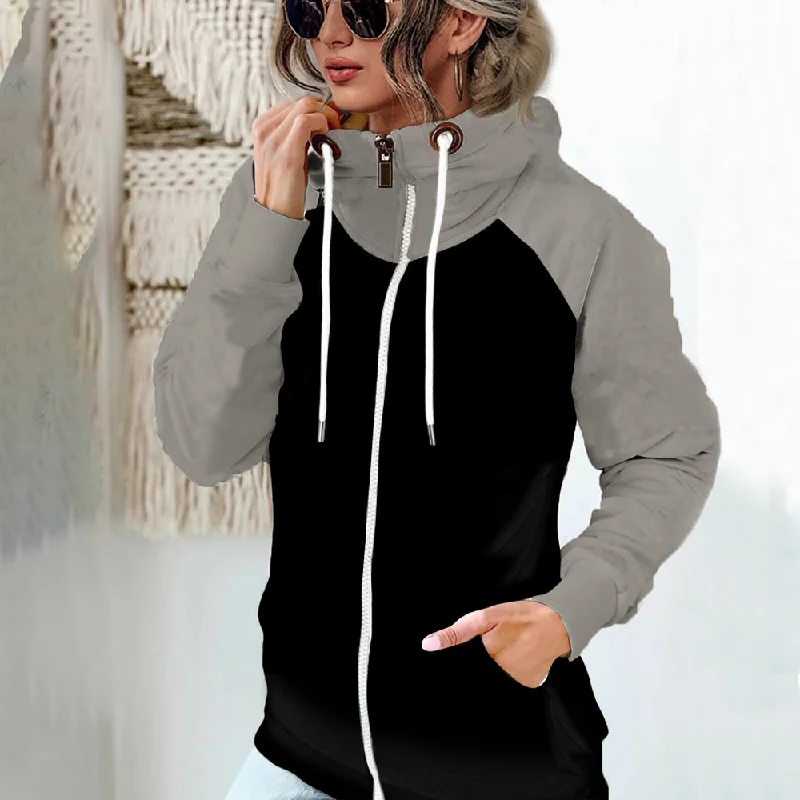 Women Autumn Winter Large Size Fleeced Long Sleeve Zipper Sweatshirt Hoodie with Reflective Safety Nightwear Women Autumn Winter Large Size Fleeced Long Sleeve Zipper Sweatshirt Hoodie with Reflective Safety Nightwear