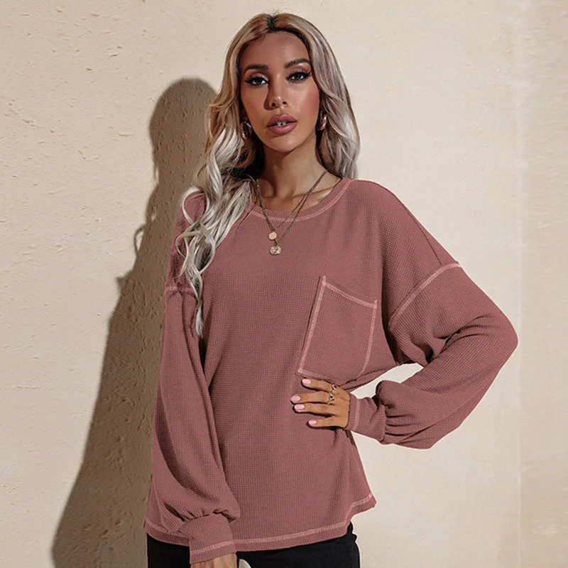Women Causal Solid Color Sweatshirt Hoodie with Button Placket Classic Preppy