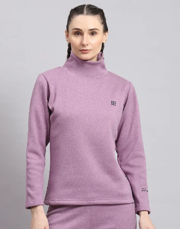 Women Purple Solid T Neck Full Sleeve Sweatshirt Hoodie with Distressed Vintage Worn Women Purple Solid T Neck Full Sleeve Sweatshirt Hoodie with Distressed Vintage Worn